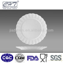 6.5'' and 7.5'' ceramic size of dessert plate tray with straight line